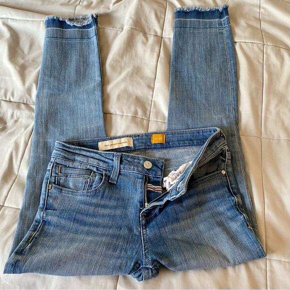 Pilcro and The Letterpress Women’s Size 26 Mid Rise Denim Raw Hem Jeans - Picture 10 of 16